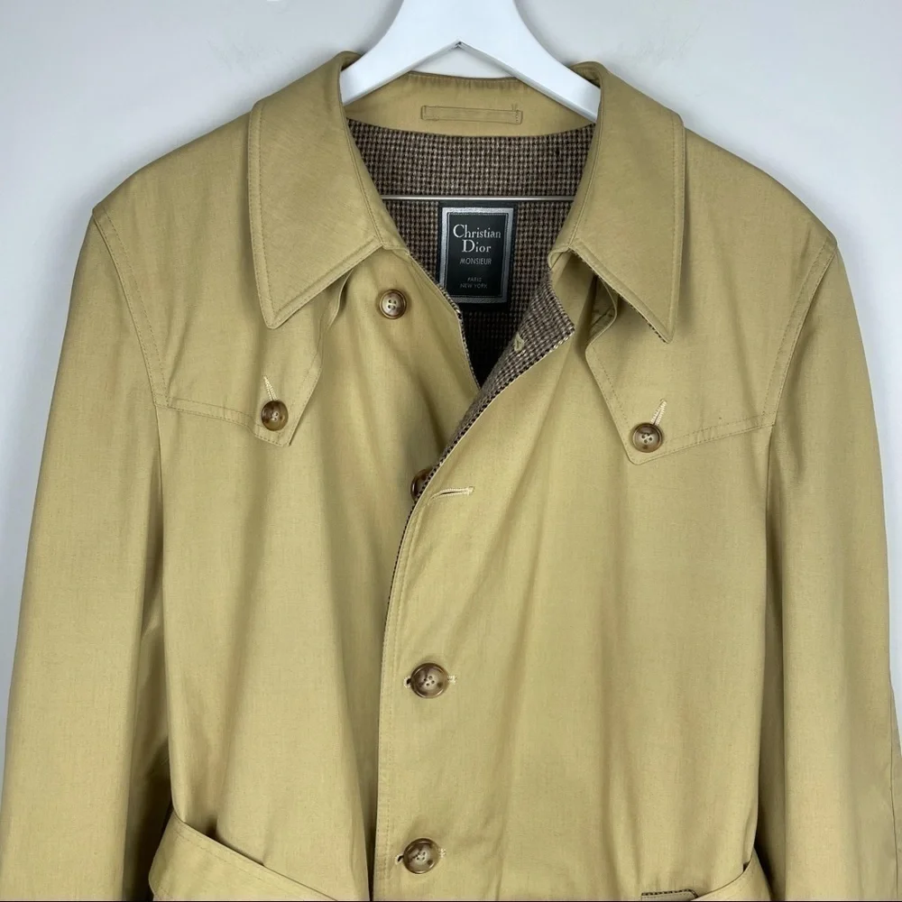Christian Dior Authentic Vintage Trench Coat 44R - Picture 5 of 16